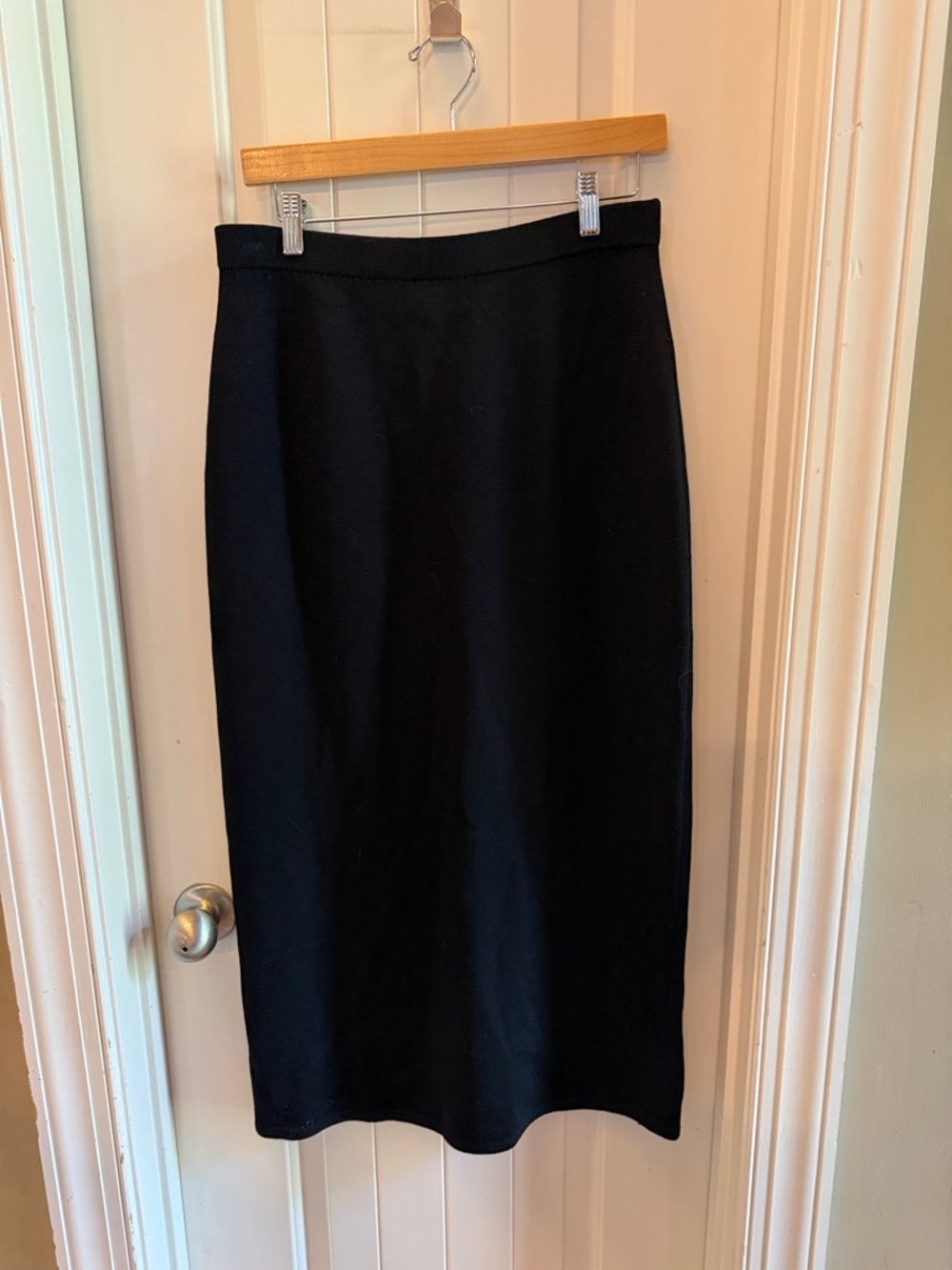 St John Basics black midi skirt